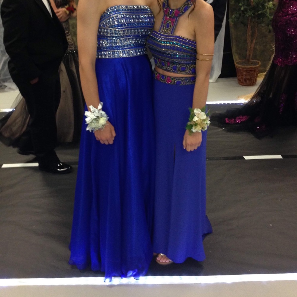 Royal Sequin Prom Dress!
